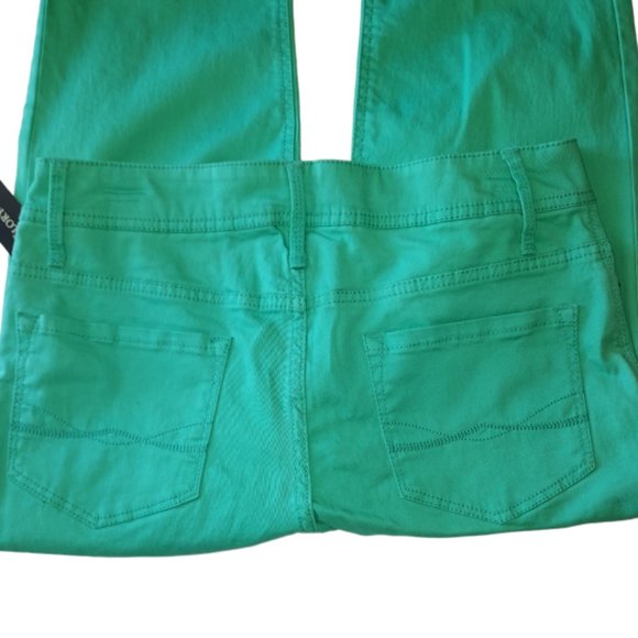 Faded Glory Green Turquoise Denim Capri Size 6 NWT - Picture 4 of 5